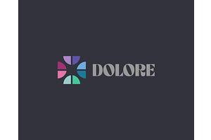 Abstract cross logo from colorful, an Object Illustration by Bureau