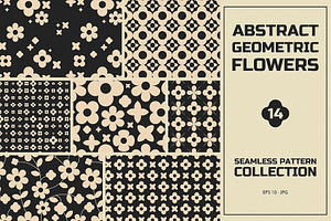 Seamless Geometric Floral Patterns