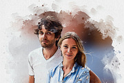 Dreamy Couple Watercolors Effect, an Action Add-On by MRI STUDIO (Thumbnail 15 of 21)