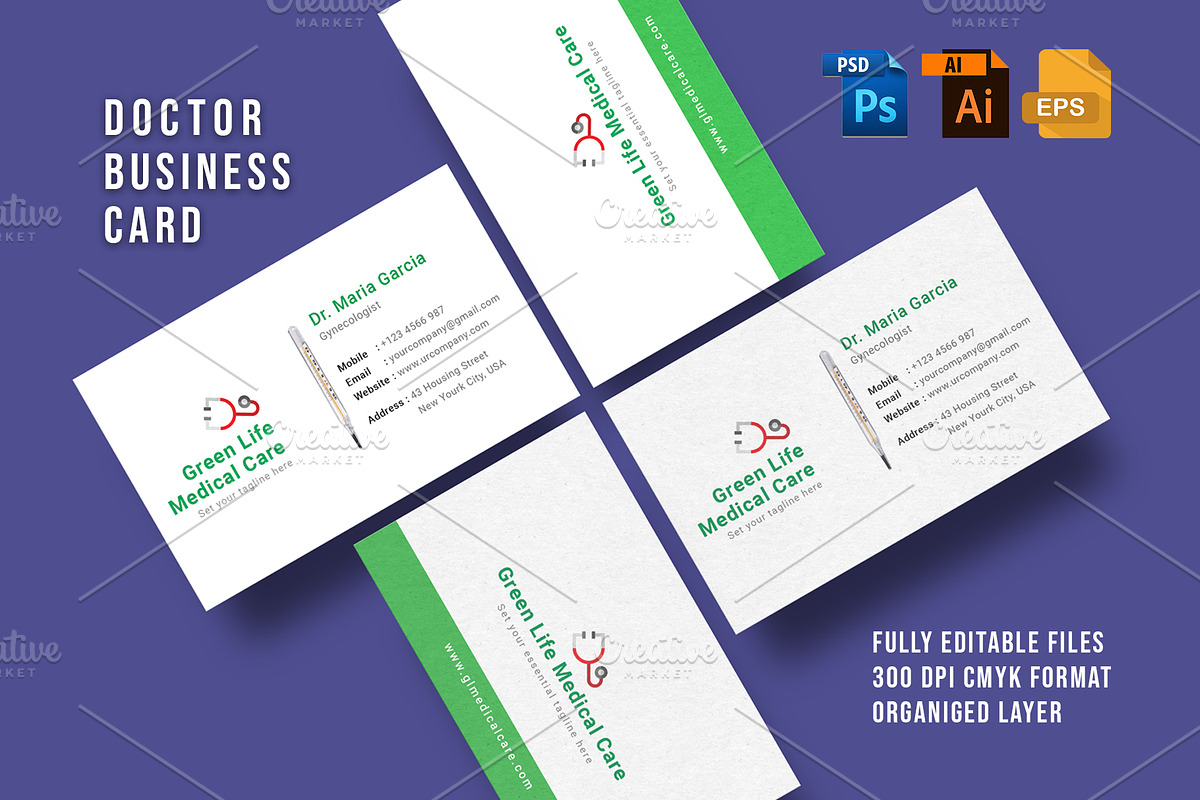 Doctor Business Card, a Business Card Template by graphicsunday (Photo 1 of 4)