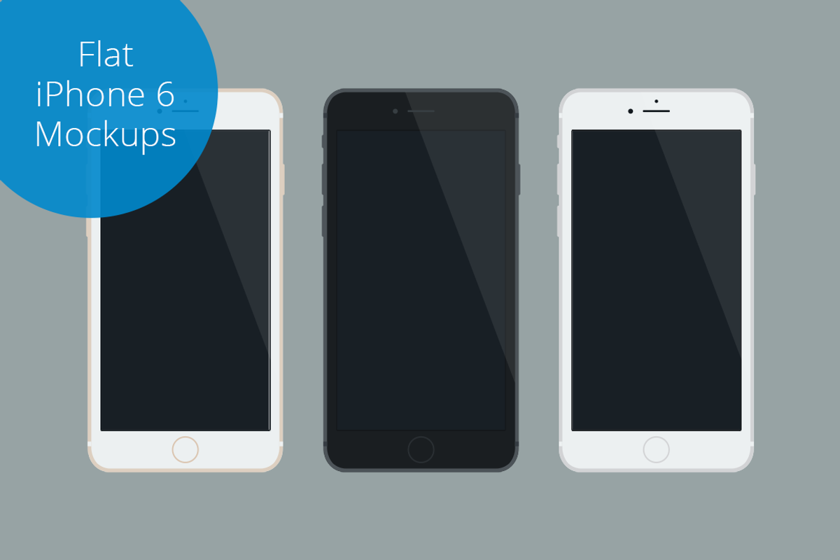 Flat iPhone 6 Mockup, an iPhone Mockup by Mattias (Photo 1 of 4)