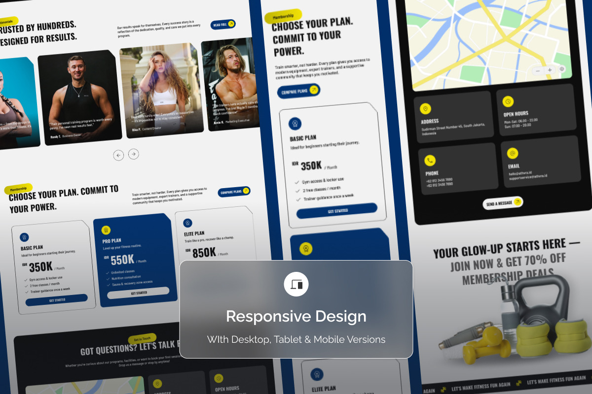 Health & Training Landing Page UI preview 3
