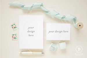 Styled Invitation + RSVP Mockup