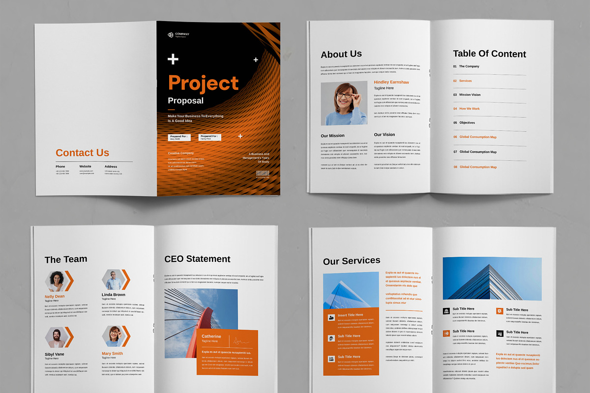 Project Proposal Template Layout preview 2