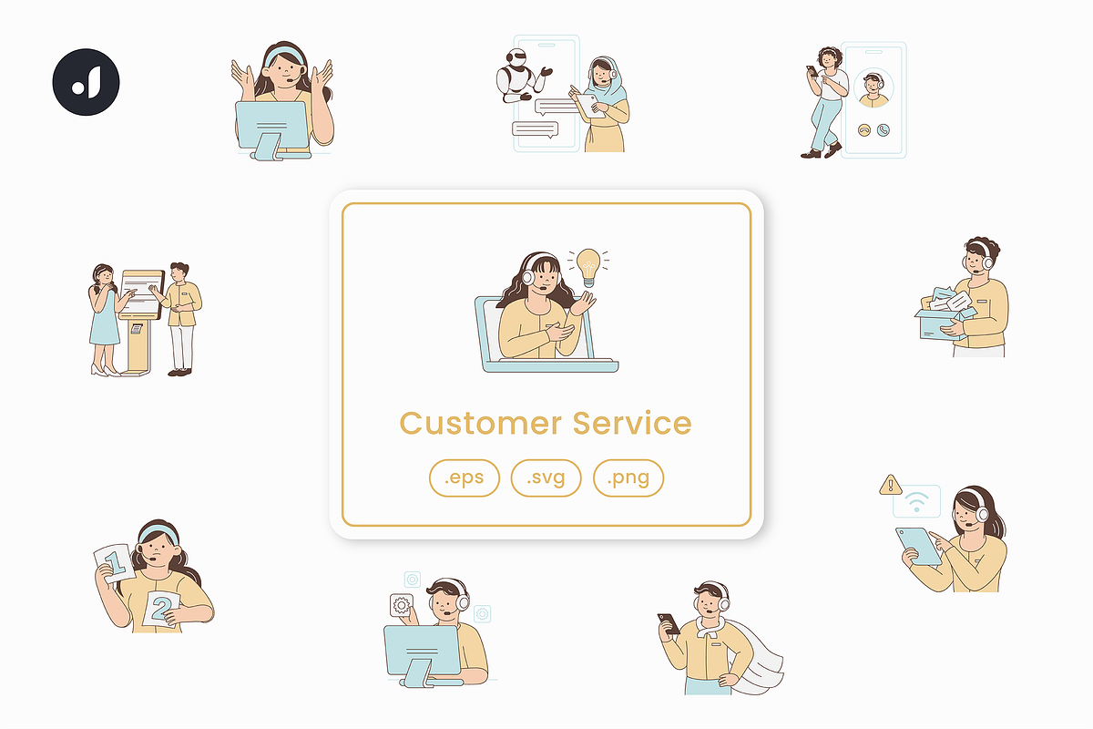 Customer Service Illustration, an Object Graphic by Jump Studio (Photo 1 of 12)