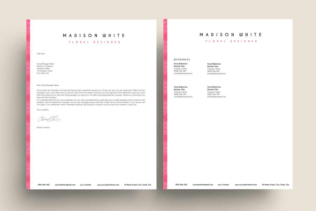 resume template ms word, a Resume Template by PinkJellyfish (Photo 6 of 6)