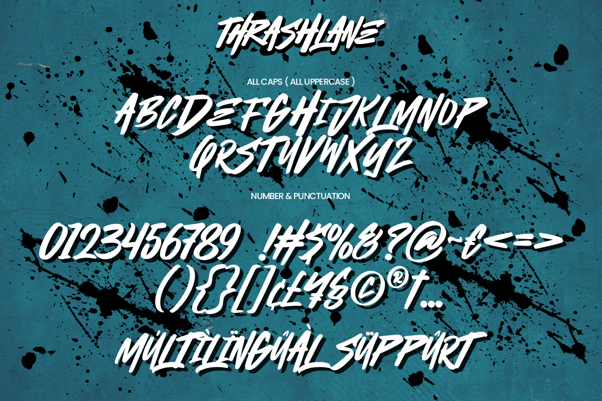 Thrashlane Bold Street Brush Font, a Font by Ronny Studio (Photo 9 of 9)