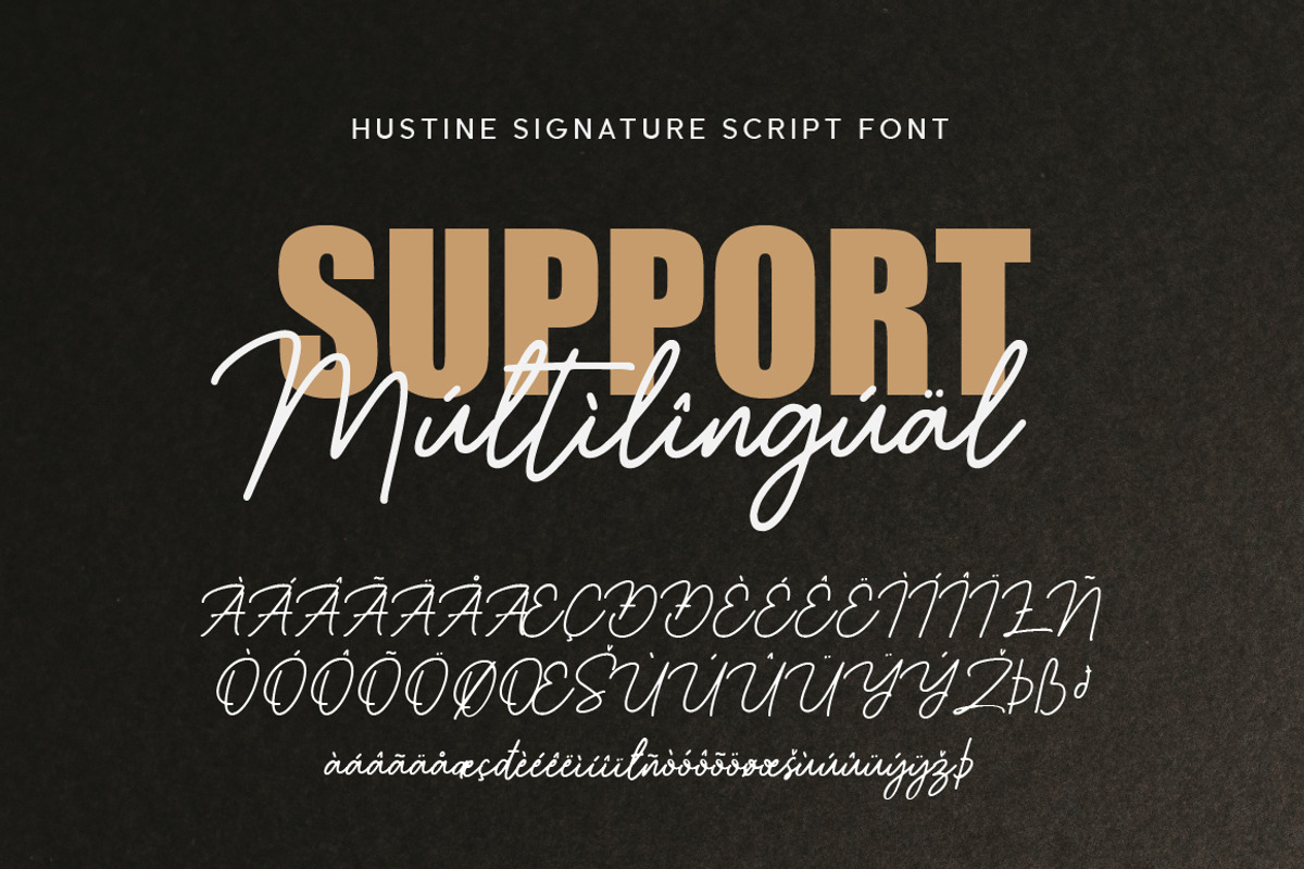 Hustine Signature Script Font, a Script Font by Typebae (Photo 8 of 8)