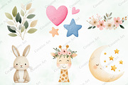 Boho Animal Portraits Watercolor Png, an Illustration by Creative Art (Thumbnail 4 of 10)