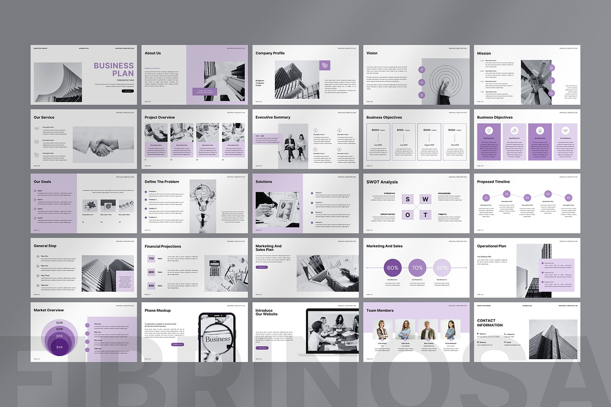 Bridgeton Business Plan GoogleSlides, a Presentation Template by FIBRINOSÄ (Photo 2 of 2)