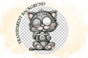 Gray Cat Clipart Bundle., an Illustration by SVGArt (Thumbnail 8 of 9)