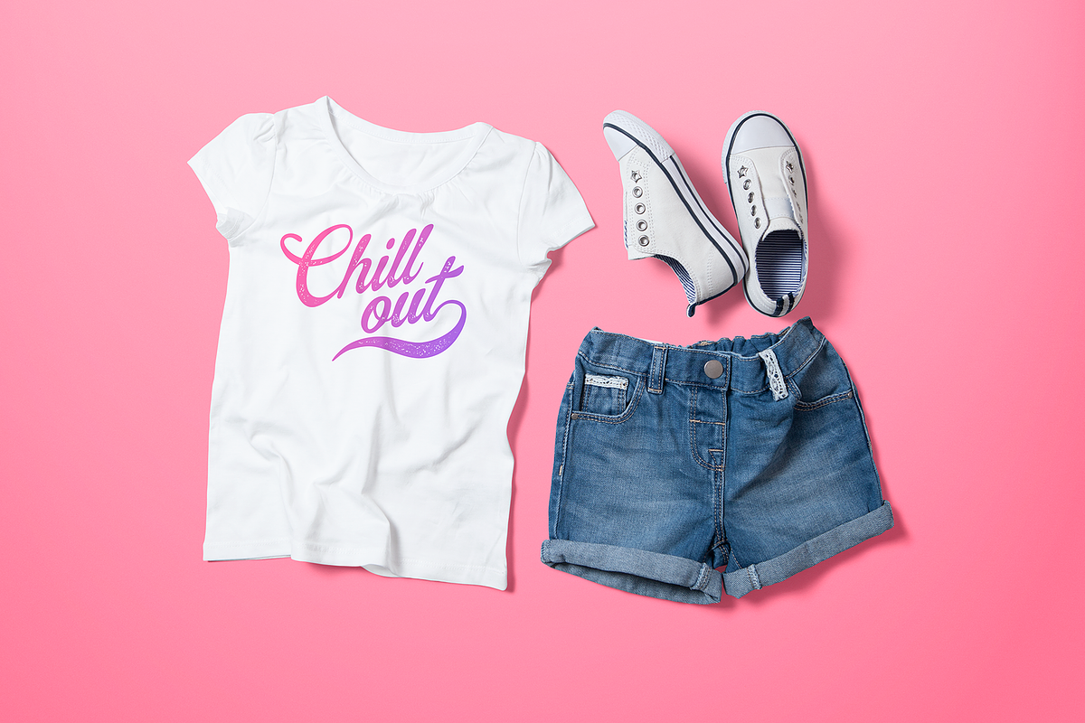 Girl's Crew Neck T-shirt Mock-up, a Shirt Mockup by Mint Pixels (Photo 1 of 6)