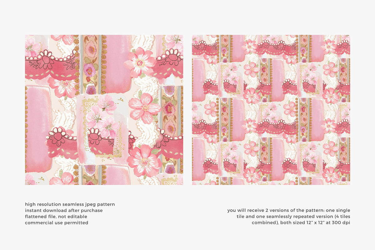 Coquette shabby chic pattern
