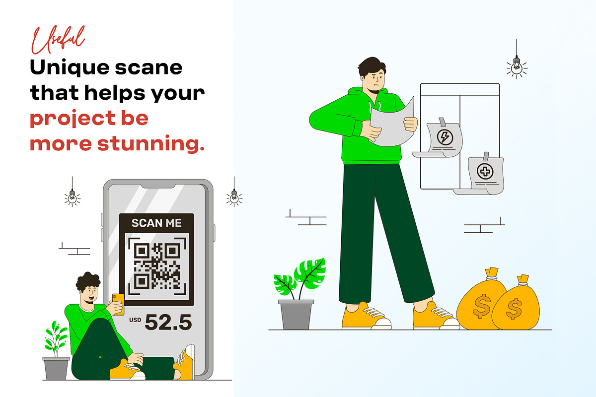 Modern Banking Illustration, an Illustration by orenjidesign (Photo 2 of 8)