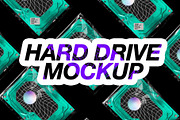 Hard Drive Storage Mockup, a Mockup by TuomoDesign (Thumbnail 1 of 3)