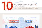 Eco Transport Vector Scenes, a Landing Page Template by PavelVinnik (Thumbnail 2 of 3)