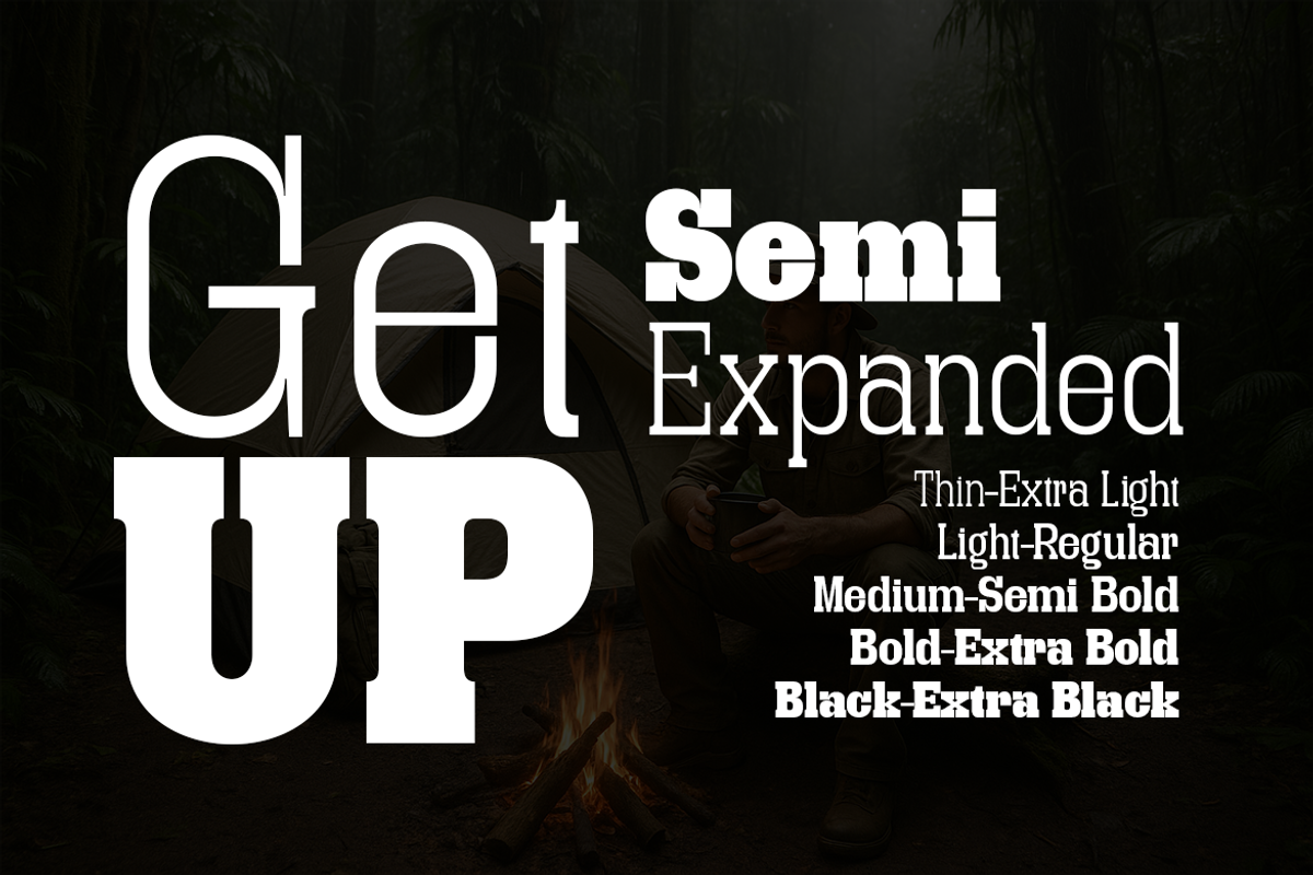 GetUp – Semi Expanded, a Slab Serif Font by groens (Photo 1 of 5)