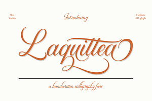Laquittea Script, a Script Font by Slex Studio