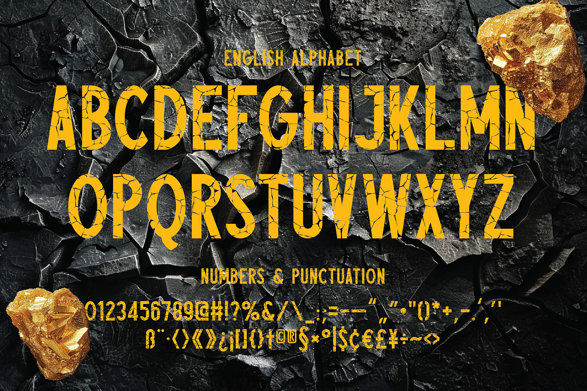 Grounded Cracked Font Family, a Sans Serif Font by JumboDesign (Photo 3 of 7)