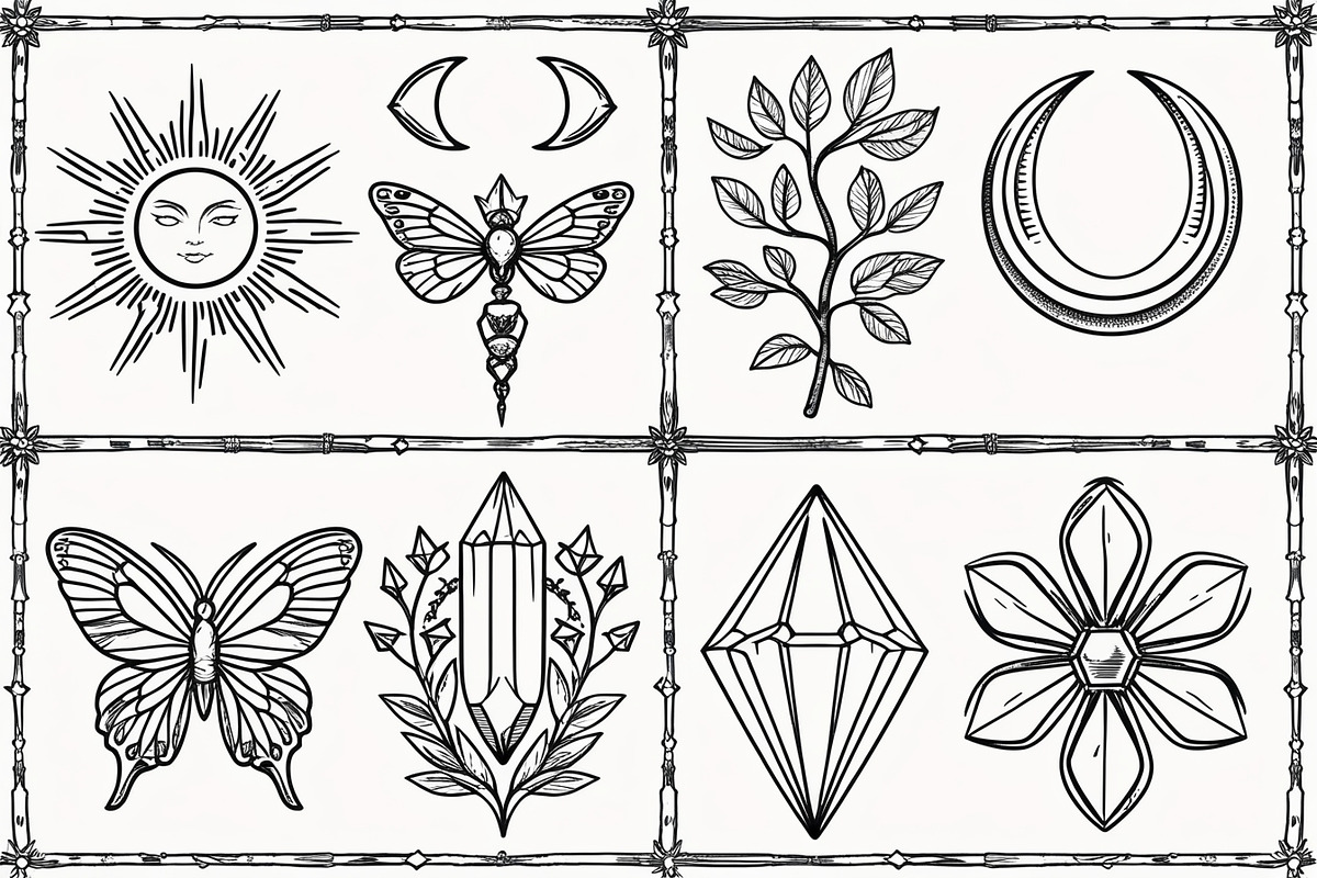 Celestial Boho Magic Line Art Bundle, an Illustration by abu67222 (Photo 7 of 7)