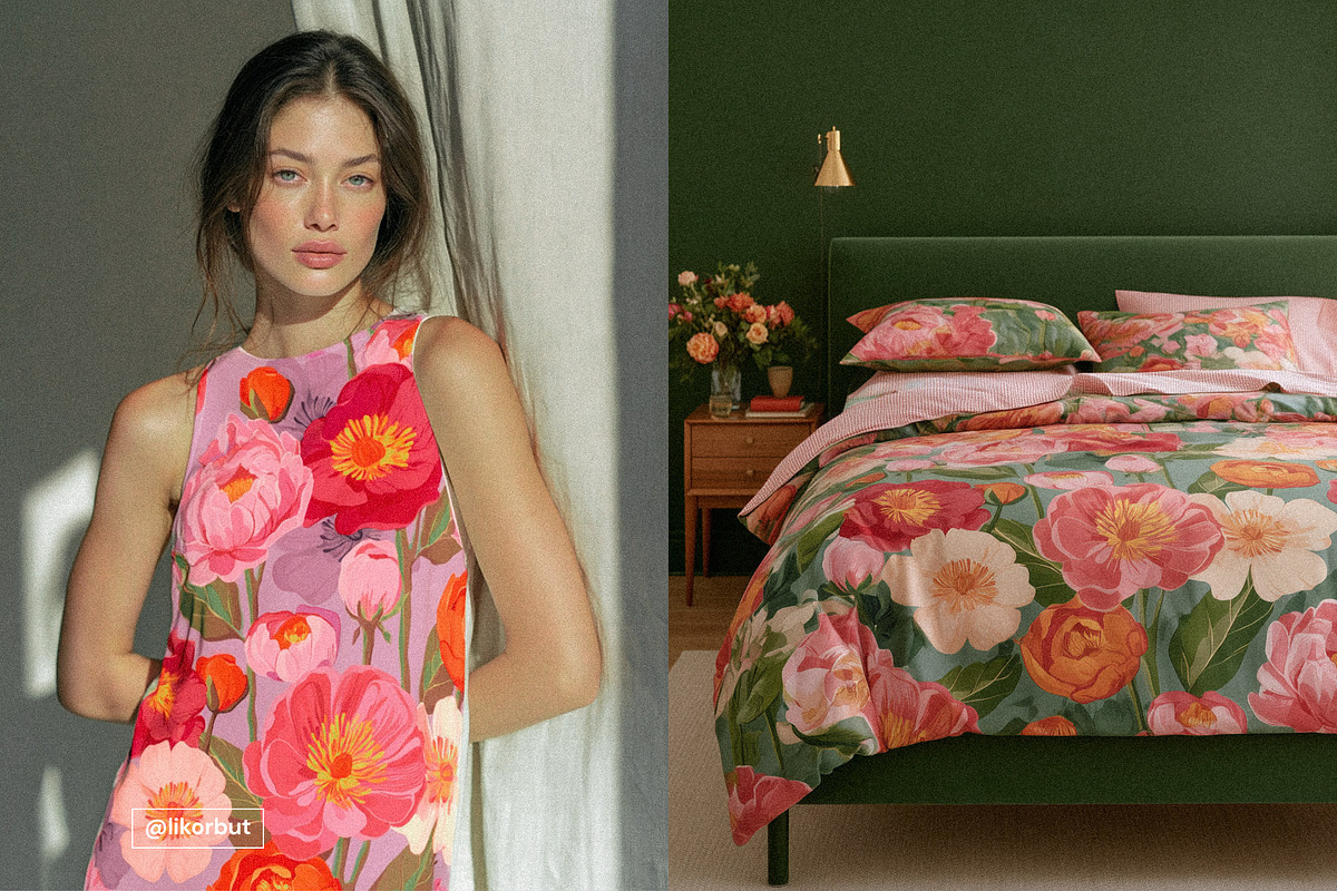 Lush Bold Botanical Floral Pattern, a Pattern Graphic by likorbut (Photo 5 of 13)
