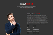 Dark Minimal Personal Branding HTML5, a HTML Template by Themeplaza (Thumbnail 2 of 6)