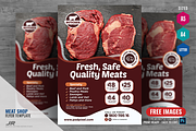 Meat Shop Flyer, A Flyer Template By Psdpixel