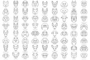 Dog Head Silhouettes Bundle, an Object Graphic by pet design shop (Thumbnail 8 of 12)