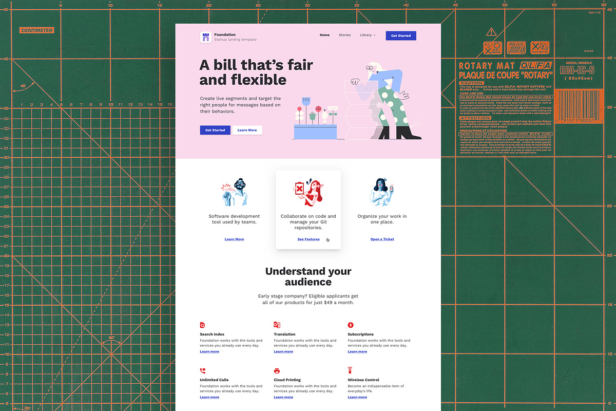 Bootstrap Landing Page HTML Template, a Landing Page Template by Nice, Very Nice (Photo 2 of 7)
