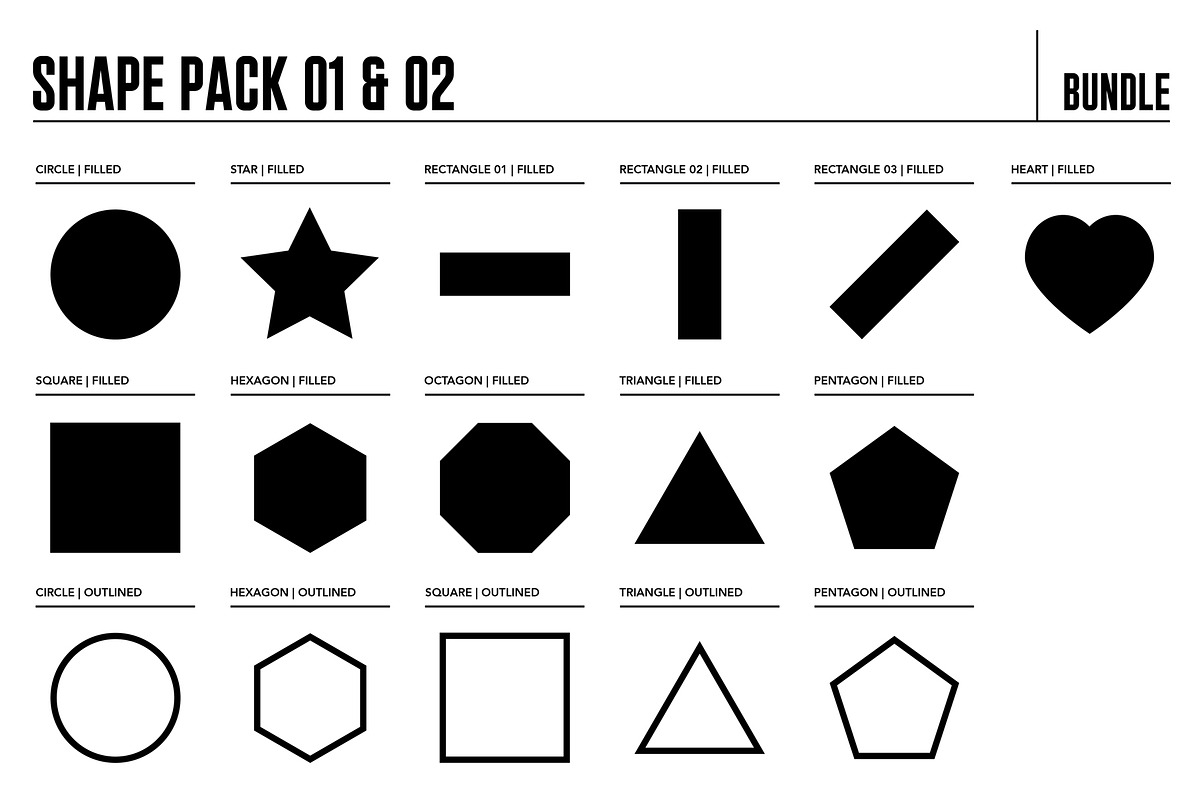 81 Shapes Brush Bundle for Procreate, a Brush Add-On by Quiver Supply Co. (Photo 8 of 13)