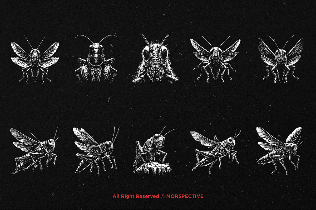10 Bundle Dark Art Grasshopper, an Illustration by Morspective (Photo 6 of 7)
