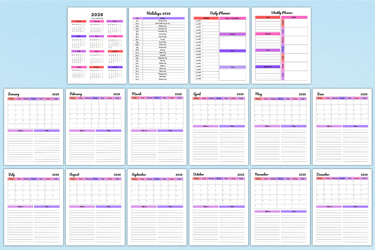 2026 Summer Planner For Kids Canva, a Stationery Template by Shumaya (Photo 2 of 7)