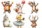 Watercolor Vintage Circus Party, an Illustration by Designworld (Thumbnail 4 of 5)