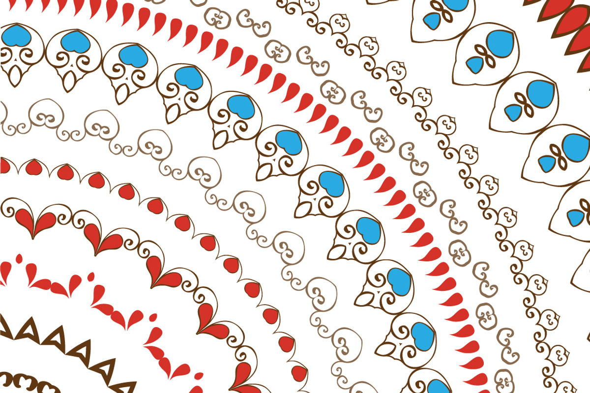 12 Hand drawn lacy flower brushes., a Brush Add-On by Della_Liner