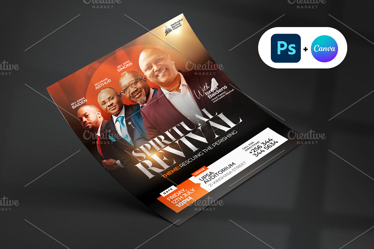 Revival Church Flyer Portrait, a Social Media Template by Vintage Impressions (Photo 4 of 6)