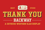 Backway – Extrude Western Slab Font, a Slab Serif Font by Drizy (Thumbnail 10 of 10)
