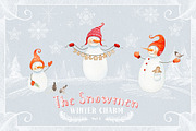The Snowmen- winter watercolors, an Illustration by Watercolor Nomads (Thumbnail 1 of 6)