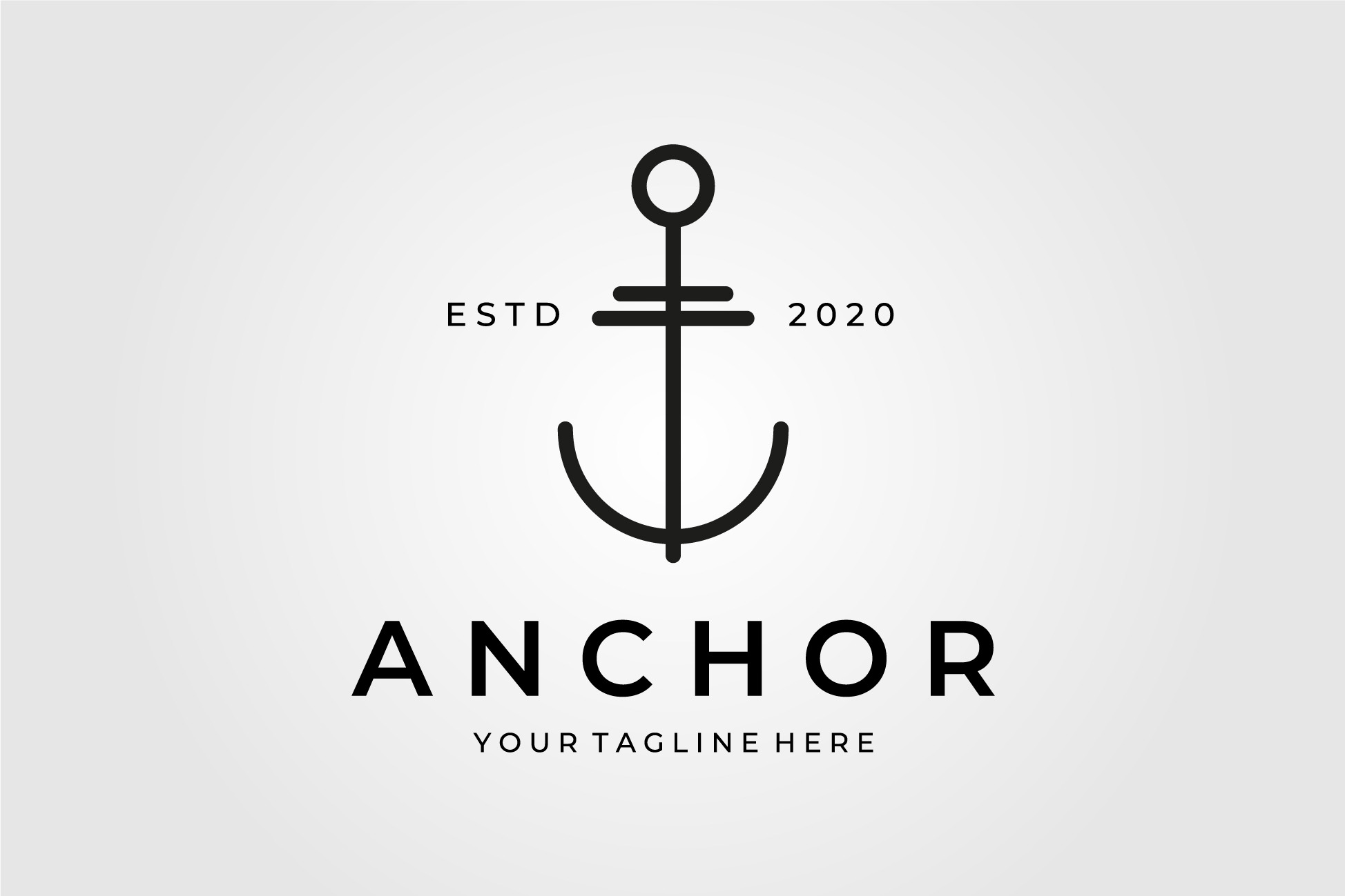 anchor ship logo minimalist line art