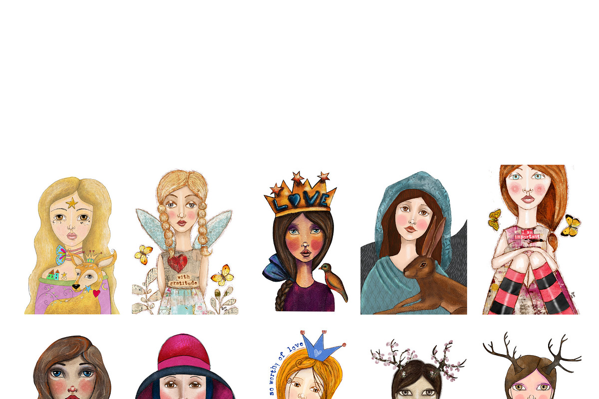 Hand Drawn Digital Dolls, a Person Illustration by Soaring Bird Designs (Photo 3 of 5)