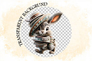 Whimsical Easter Bunny Clipart Bundl, an Illustration by SVGArt (Thumbnail 7 of 9)