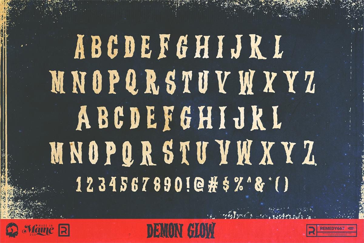 Demon Glow - Horror Font, a Font by Remedy667 (Photo 2 of 3)