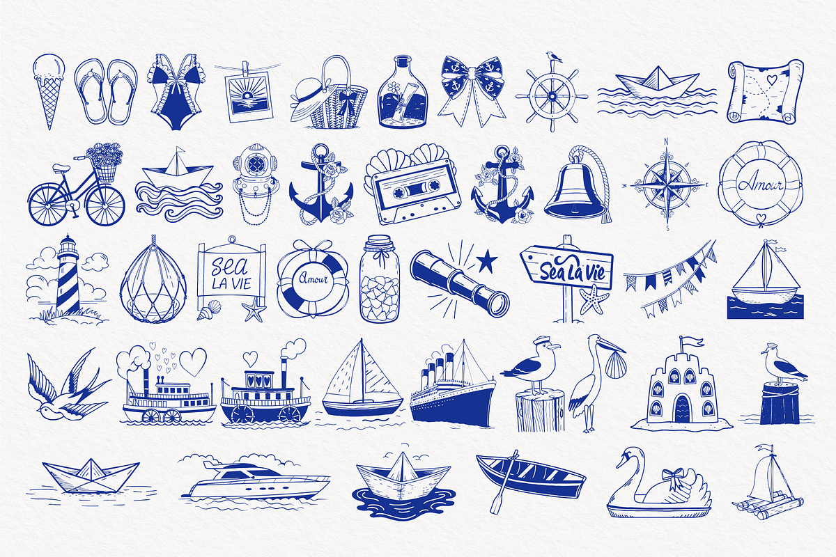 Coastal Clipart Bundle, an Illustration by TatiMockup (Photo 4 of 7)