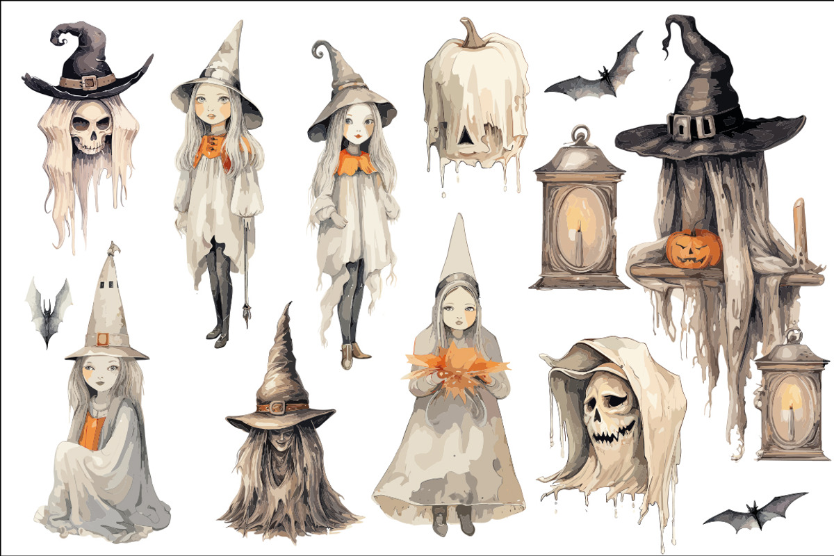 Halloween Vintage clipart, an Object Graphic by Evgeniia (Photo 6 of 11)