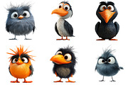 Fluffy Birds Clipart Bundle, an Illustration by Pixels.Craft (Thumbnail 6 of 8)