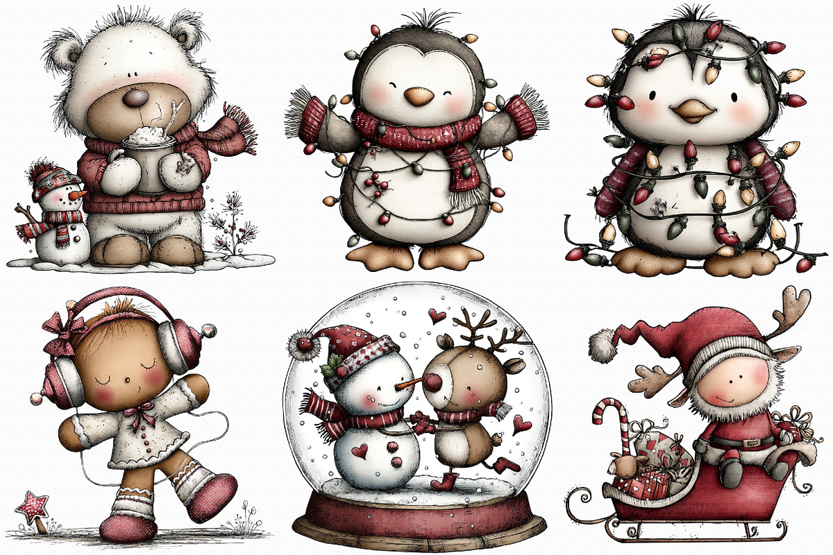 Quirky Christmas Clipart, an Illustration by Libby Wishes (Photo 8 of 8)