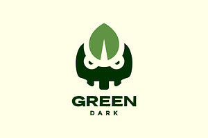 skull crane head leaf nature logo, a Branding & Logo Template by devastd