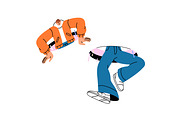 People teleport set, a Person Illustration by PaperTrident (Thumbnail 6 of 19)