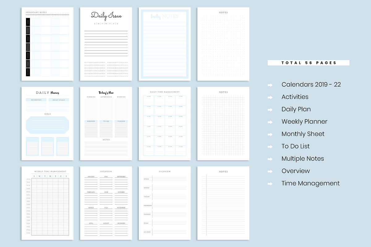 A5 Ultimate Planner Sheet, a Stationery Template by Amit Debnath (Photo 6 of 6)