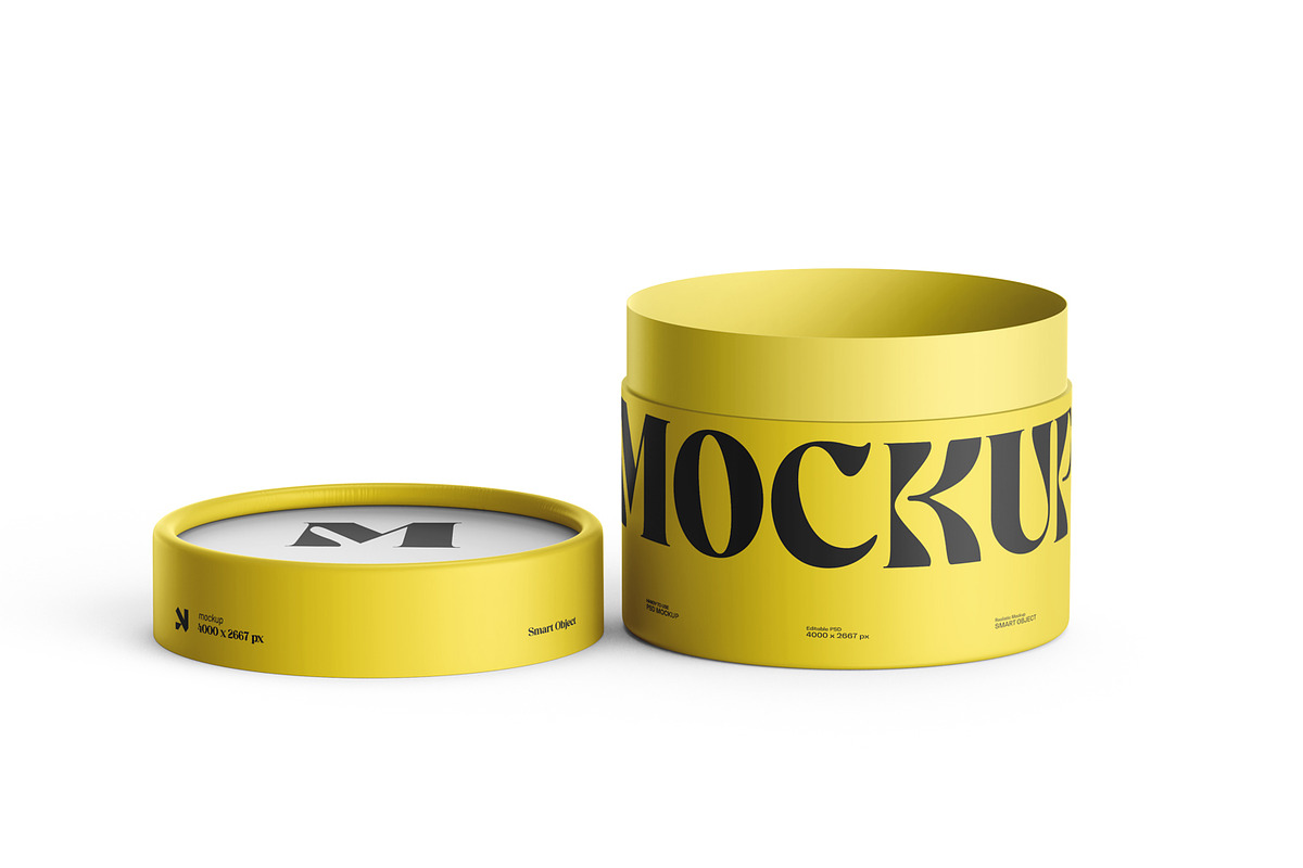Cylindrical Paper Tube Mockup, a Packaging Mockup by Ram Studio LLC (Photo 3 of 13)