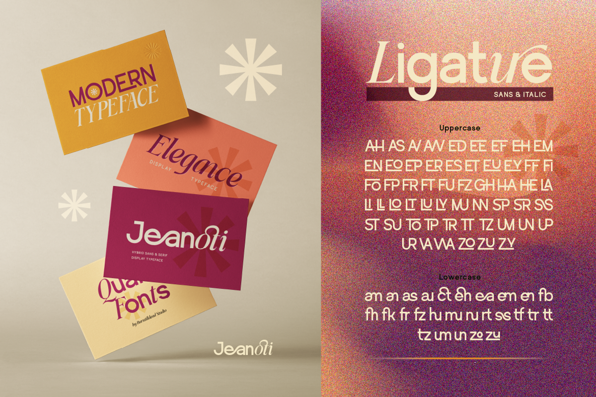Jeanoti, a Sans Serif Font by Burntilldead (Photo 5 of 12)